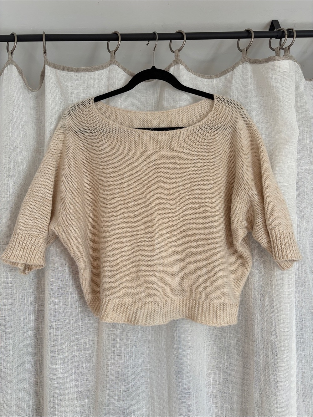 Beige Women's Knit Sweater - Classic Lightweight Pullover